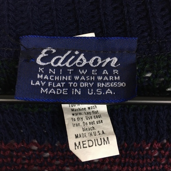 VINTAGE Cardigan Grandpa Oversized Sweater Stripe Unisex Dark Academia Medium - Picture 5 of 8